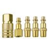 Five-Piece 1/4 NPT Female Quick Connect Air Hose Connector Set for Air Compressors
