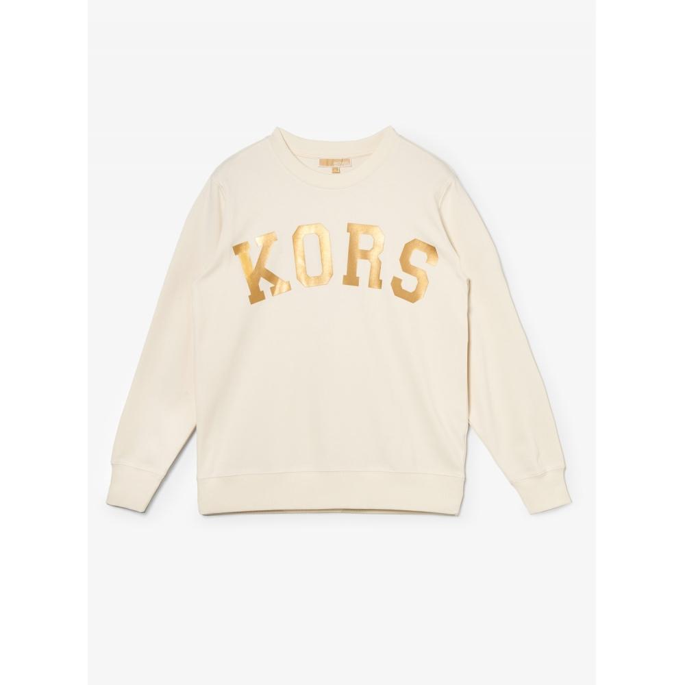 

СВИТШОТ MICHAEL KORS KORS ИЗ ХЛОПКОВОГО МЕТАЛЛИКА JH35172A28110 BONE