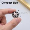 Clip On Cufflink Raised Star Face Zinc Alloy Shirt Cuff Accessory for Business Wear, Formal Outfits and Gift Styling