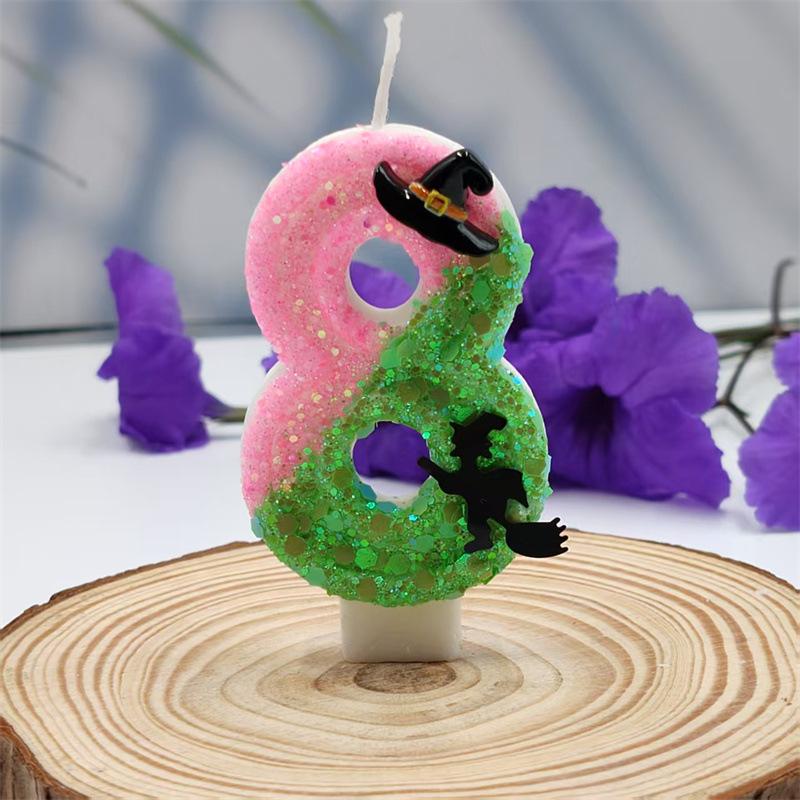 Witch Digital Candles and Digital Specifications Are Complete and Niche Exquisite Creative Design Birthday Cake Atmosphere