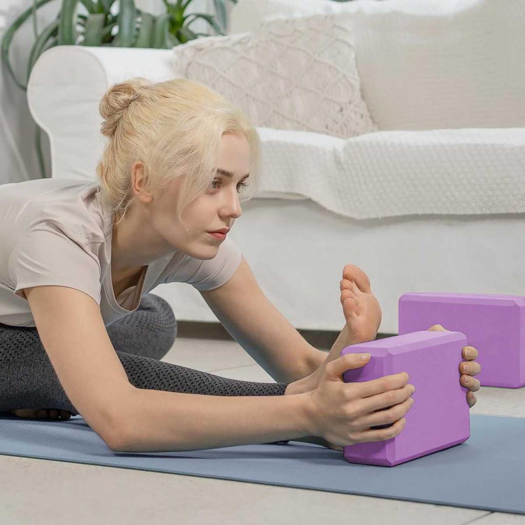 Bloques de Yoga Fitness Bloques de Espuma de Alta Densidad Equipamiento de Soporte para Pilates Bloques de Entrenamiento para Estiramientos y Modelado Cojines de Soporte
