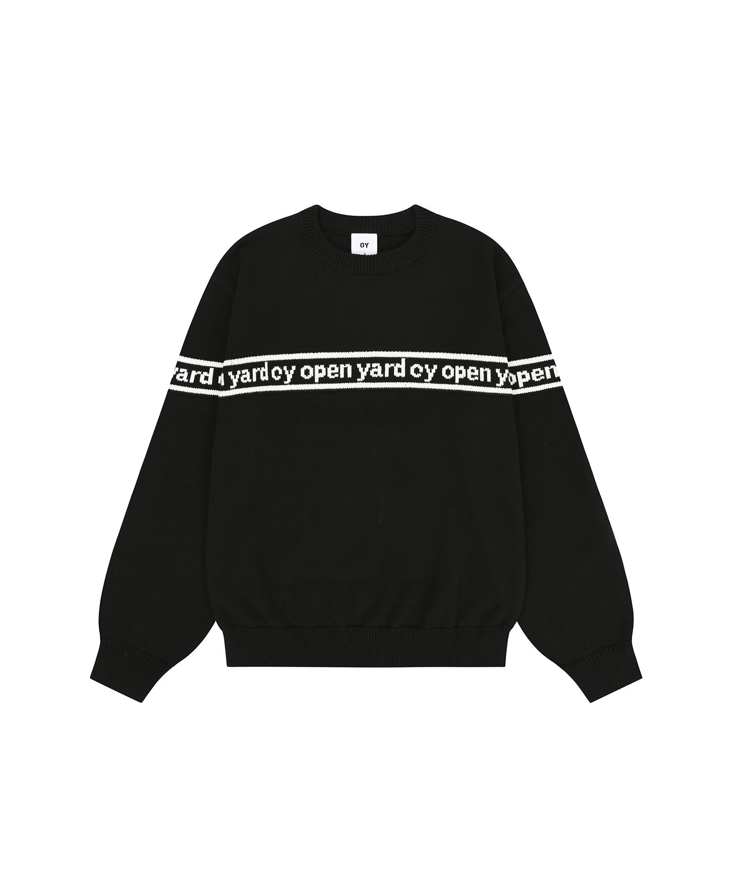 Oy Opyd Line Logo Knit – Black 1