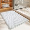 Inyahome Extra Thicken Bathroom Bath Mat Floor Carpets For Lavatory Washroom Bathtub Side Microfiber Solid Toilet Rug Large Size