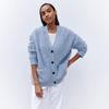 Mink Velvet Sweater Cardigan Women Autumn Winter Lazy Loose Knit Sweater Warm Sweater Cardigan Blend Comfortable Undercoat Long Sleeves Sweater