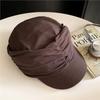 Japanese Lazy Retro Yamamoto Style Pleated Stacking Feeling Beret Women'S Spring And Autumn Versatile Breathable Big Head Circumference Newsboy Hat