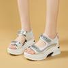 Fashion Sports Sandals for Women 2025 New Summer Fish Mouth Wedge Muffin Platform Daddy High Heels To Increase Women's Shoes