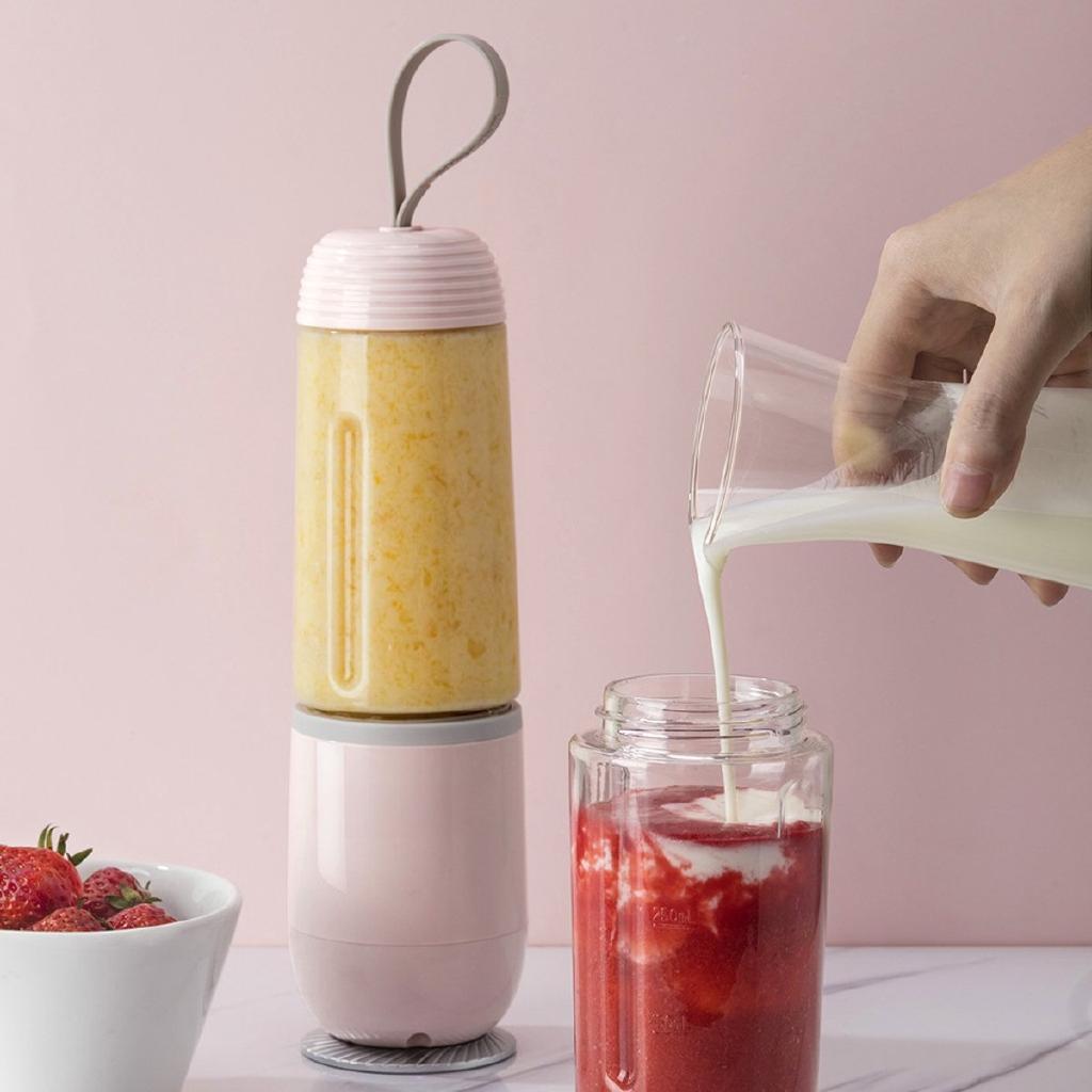New 350ml*2 Cups Bear Electric Fruit Juicer LLJ-D04B1 Blender Mini Portable Smoothie Maker Juicer Cup 7yue