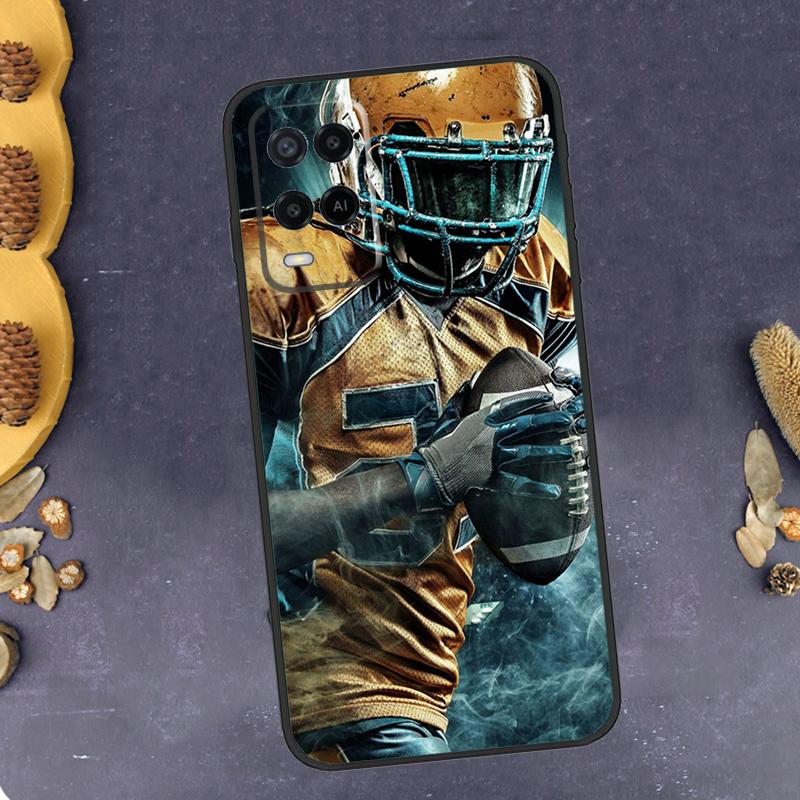 

American Football Phone Case For Oppo A40 A60 A80 A78 A98 A18 A38 A58 A74 A94 A54 A16 A76 A96 A15 A17 A77 A57S OPPO A15