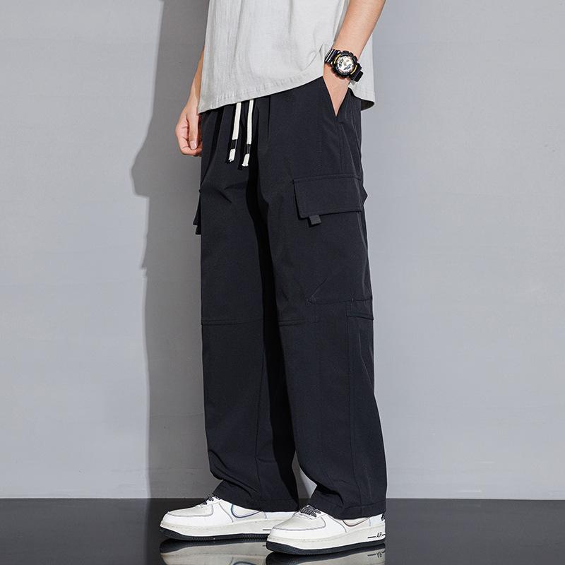 Men's Overalls Spring and Autumn New Youth Loose Casual Sports Pants Men's Solid Color Trousers