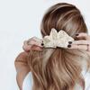 New Large-sized Fabric Hair Band and Hair AccessoryFeaturing Retro Floral and Diamond-encrusted Ponytail Hair Ties