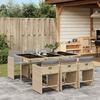 VidaXL Garden Dining Set Cushions 7 Pcs Mix Beige Rattan 3277859