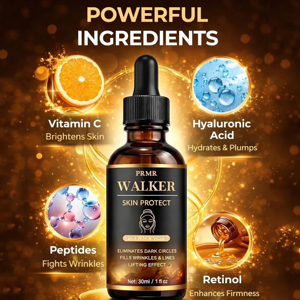Walker Hautschutz Serum 30ml – Leichte feuchtigkeitsspendende Gesichtsölpflege, 2 Stück