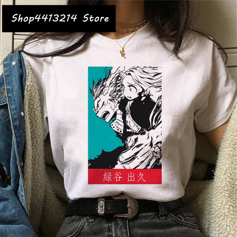 Cartoon Women My Hero Academia T Shirt Tee Funny Himiko Toga Clothing Boku No Hero Academia Harajuku 2021 Tshirt Female Ulzzang
