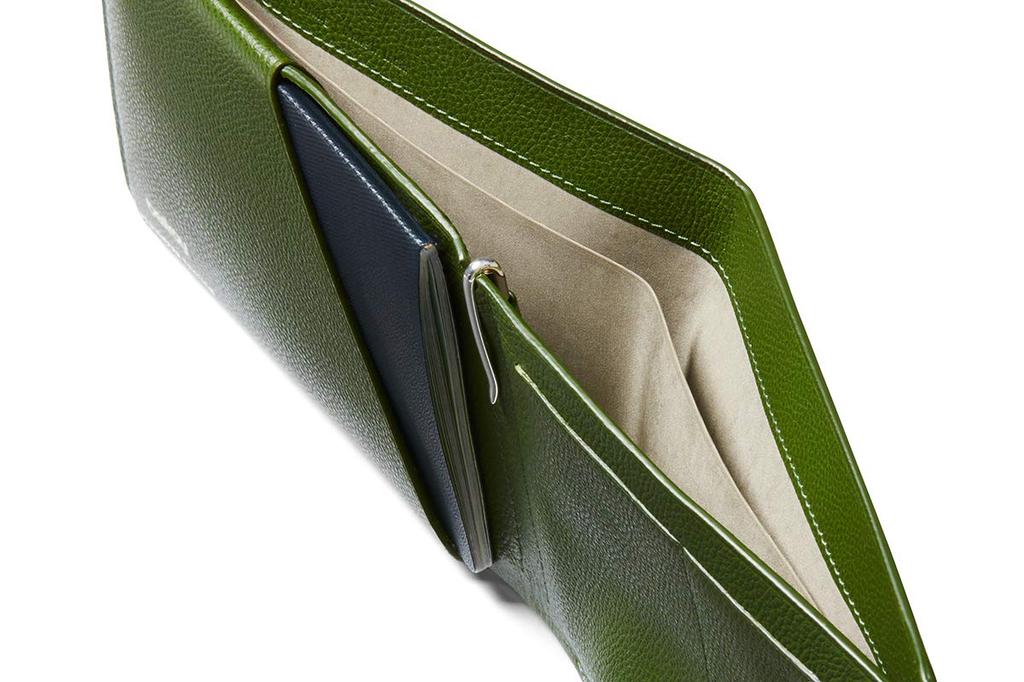 Bellroy Premium Leather Travel Wallet Designers Edition Forest - -