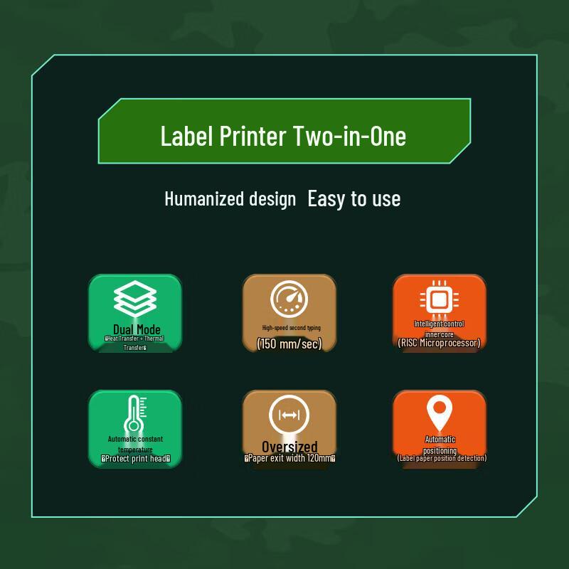 Fumatuo BSC-558 Thermal Transfer Label Printer CN plug (adapter included)