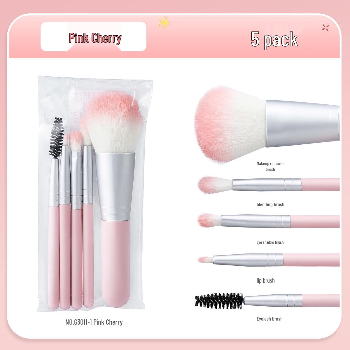 

Portable Makeup Brush Set: Powder, Eyeshadow & Detail Brushes for Beginners