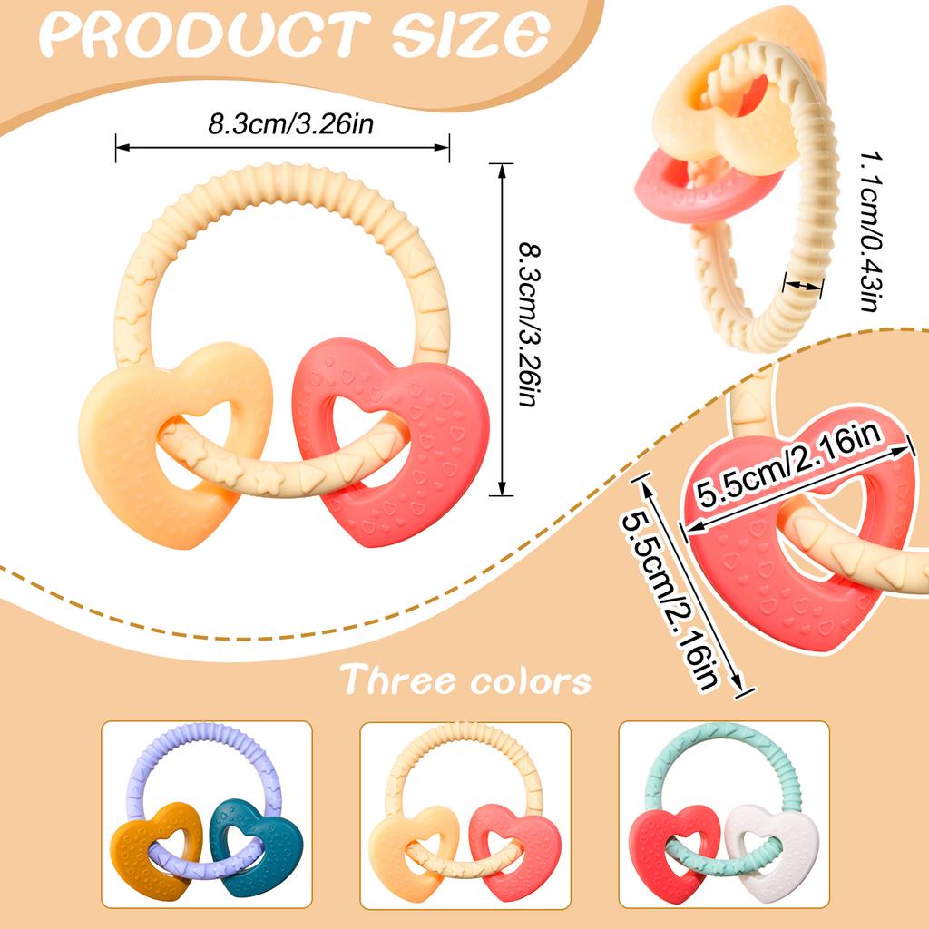 Color Kids 1 STÜCK Baby Silikon Beißring BPA-frei Kauspielzeug Niedliches Armband Neugeborenen Beißspielzeug Babyzubehör