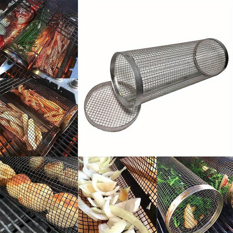 Comoda e Pratica Gabbia per Barbecue a Forma di Cilindro Perfetta per Attività all'Aperto
