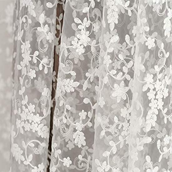 135cm Wide X 95cm Long Floral Embroidered Lace Fabric