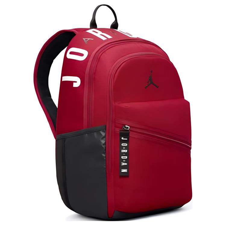 Jordan Sports Double Zipper Polyester Backpack Unisex Backpack Red JD2513030AD-004
