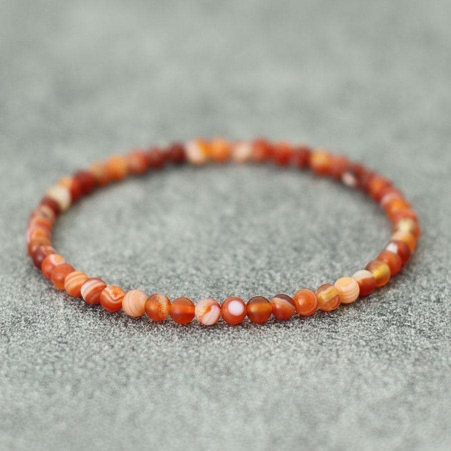 

Simple Style 4mm Bracelet Unisex 100% Natural Stone Braslet Small Rice Beads Braclet Leisure Pulseira Accessories Joias оранжевый