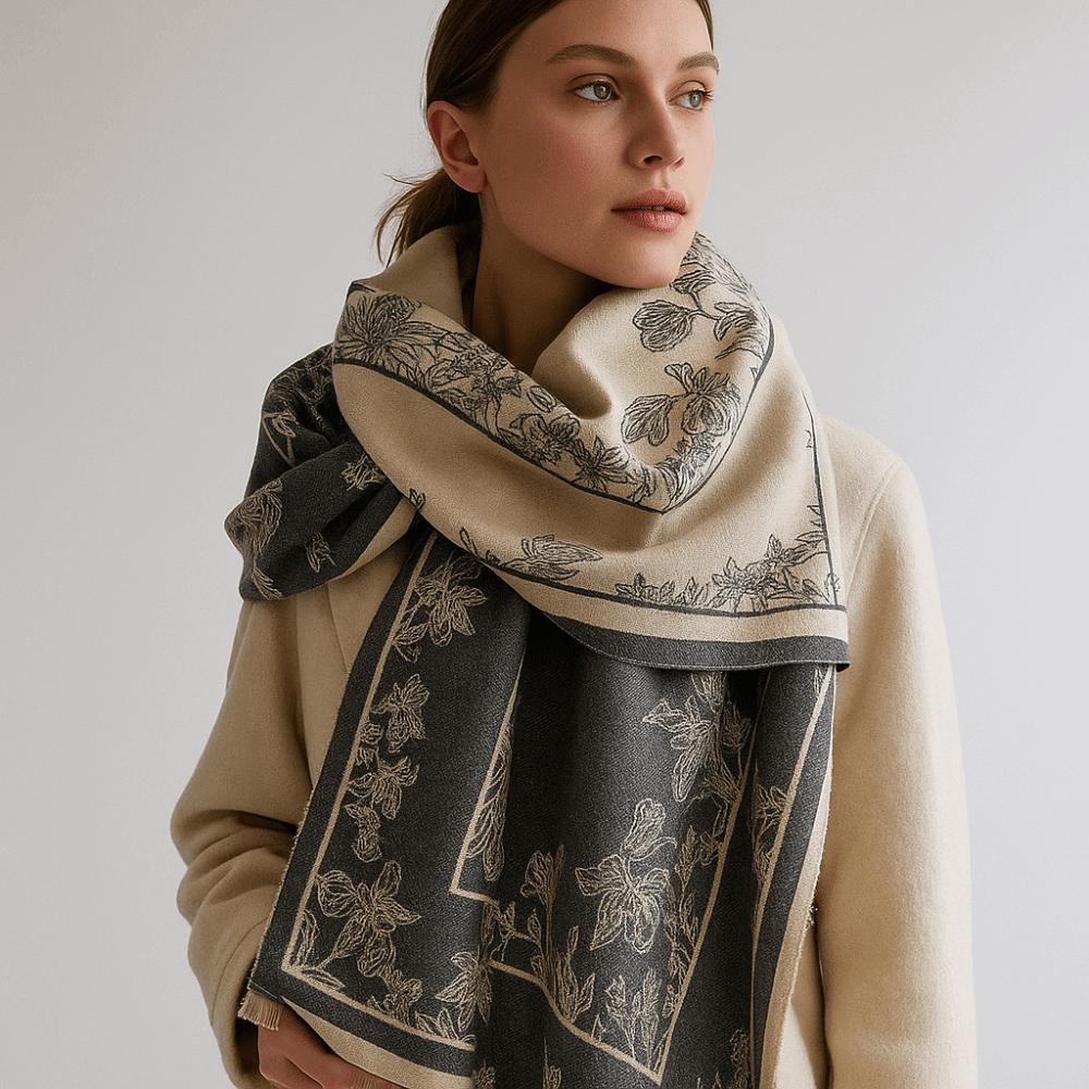 Thick Faux Cashmere Scarf Retro Women Wraps Elegant Lady Stoles  Winter Season