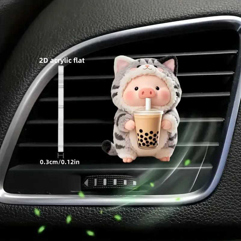 Acrylic Car Vent Clip Aromatherapy Air Freshener Holder 2D Decorative Clip For Car Ac Vents