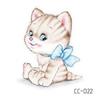 Adesivi Tatuaggio Cartoni Animati Animali Adorabili: Design di Gattini, Cuccioli e Coniglietti Carini