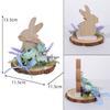 Holz Osterhase Skulptur Tierfigur Ornament Frühling Heimdekoration Für Kaminsims Bücherregal Tischplatte Display