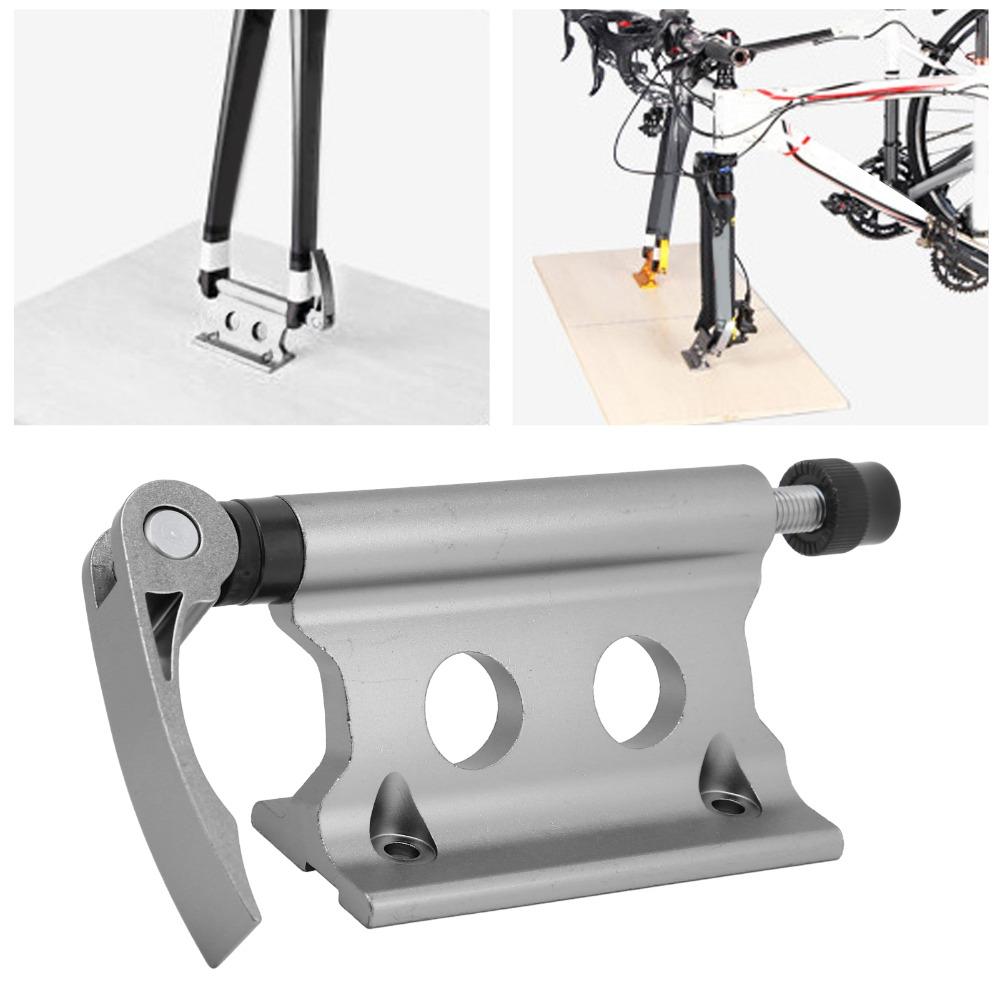 

Aluminum Alloy Quick Release Cycle Block Bicycle Front Fork Fixed Clip Garage Storage срібний