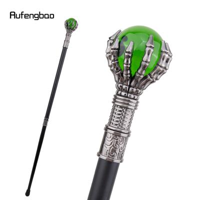 Grüne Glaskugel, Steampunk-Gehstock, modischer dekorativer Gehstock, Gentleman, luxuriöser Crosier-Knopf, Gehstock, 93 cm