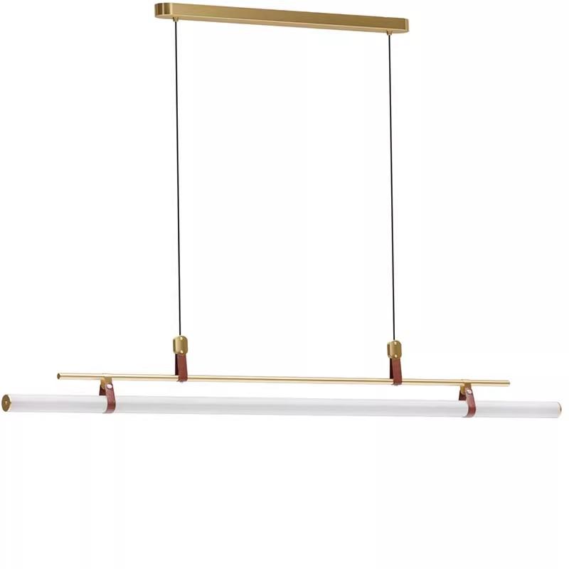 Minimalist Dining room Study Room Office Desk lighting Coffee Table Kitchen island Long Strip LED Ceiling Pendant Lamp