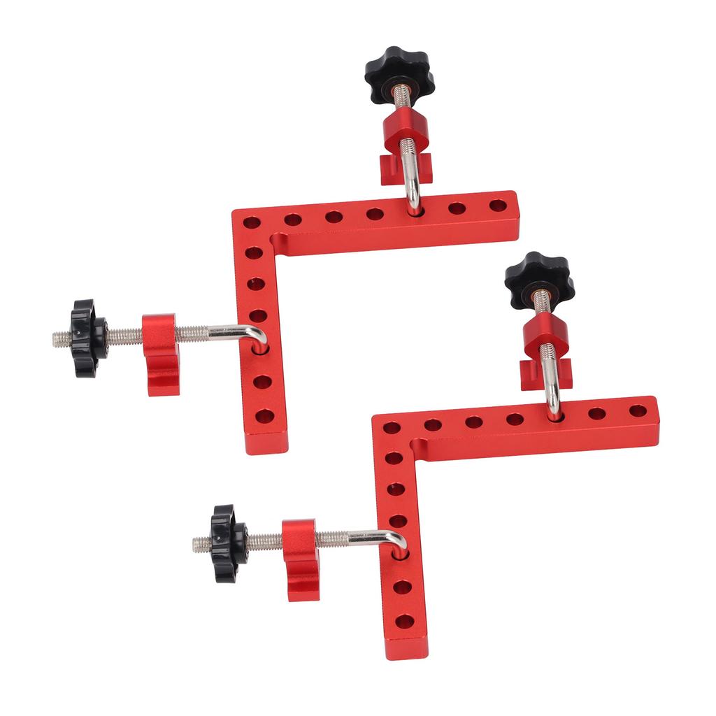 2 Sätze 90 Grad Positionierungswinkel Aluminiumlegierung Metrische Imperiale Skala Rechter Winkel Eckklemme