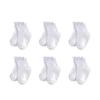 6 Pairs Ruffled Design Infant Socks Breathable Fabric Newborn Socks All Season Socks  for Girls