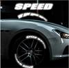3D 8 Groups SPEED & Brake Blade Night Reflective Permanent Tire Lettering Car Decals Decoration Stickers Kit Stickers for 4 Tires