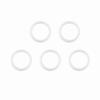 20pcs Silicone Safe O Rings Dummy Pacifier Chain Clips Adapter Holder for Baby White