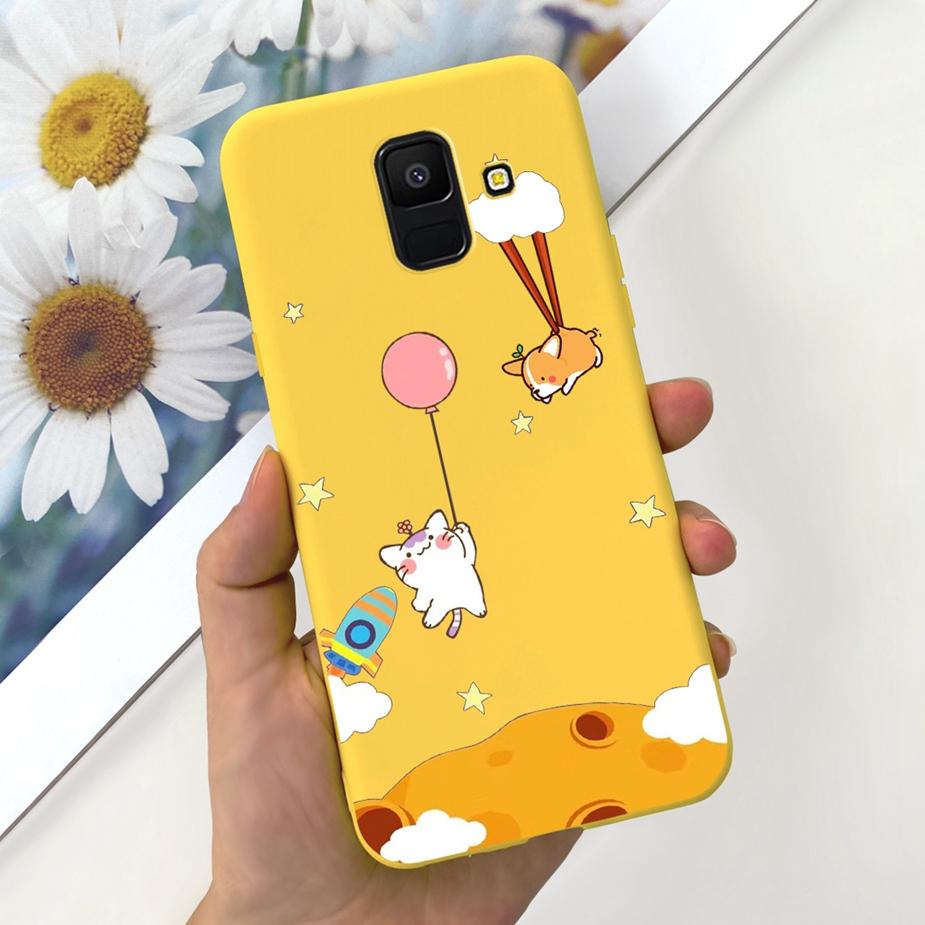 For Samsung Galaxy A6 Plus 2018 Case SM-A605F Cute Dinosaur Cartoon Cover Soft TPU Phone Case For Samsung A6 2018 A600F A6+ Bags