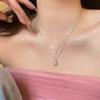 Super Flash Design Collarbone Chain Claw Chain Zircon Butterfly Necklace Feminine Niche High-fashion Hot Girl Necklace