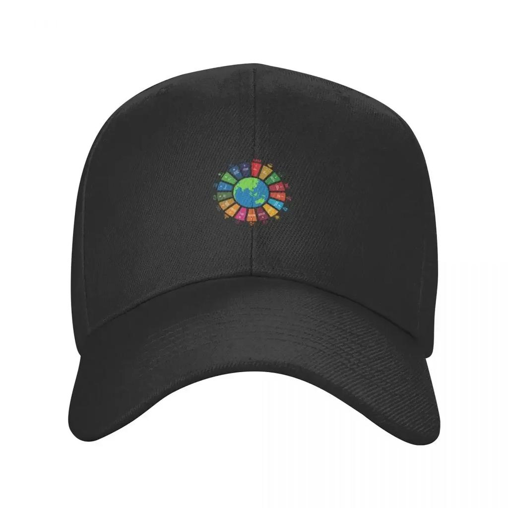 UN SDGsUN Global Goals LogoUnited Nations Sustainable DevelopWoUnisext Goals 2030 Sticker Baseball Cap Sunhat For WoUnisex WoWoUnisexs