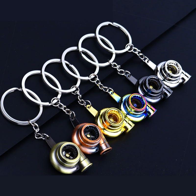 Creative Turbocharger Keychain: Metal Turbo Keychain Pendant for Car Enthusiasts