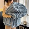 Sage Green Throw Blanket for Couch Thick Warm and Breathable Ribbed Fleece Throw Blanket for Couch Bed Sofa Picnic Blanket