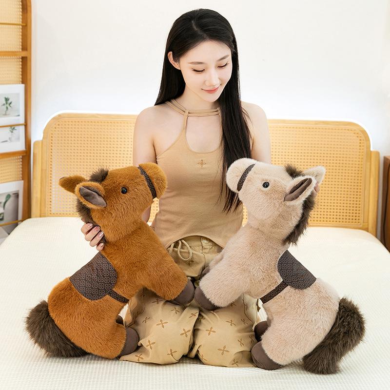 Simulation pony doll plush toy zodiac war horse mascot doll to give children soothing and accompanying gifts