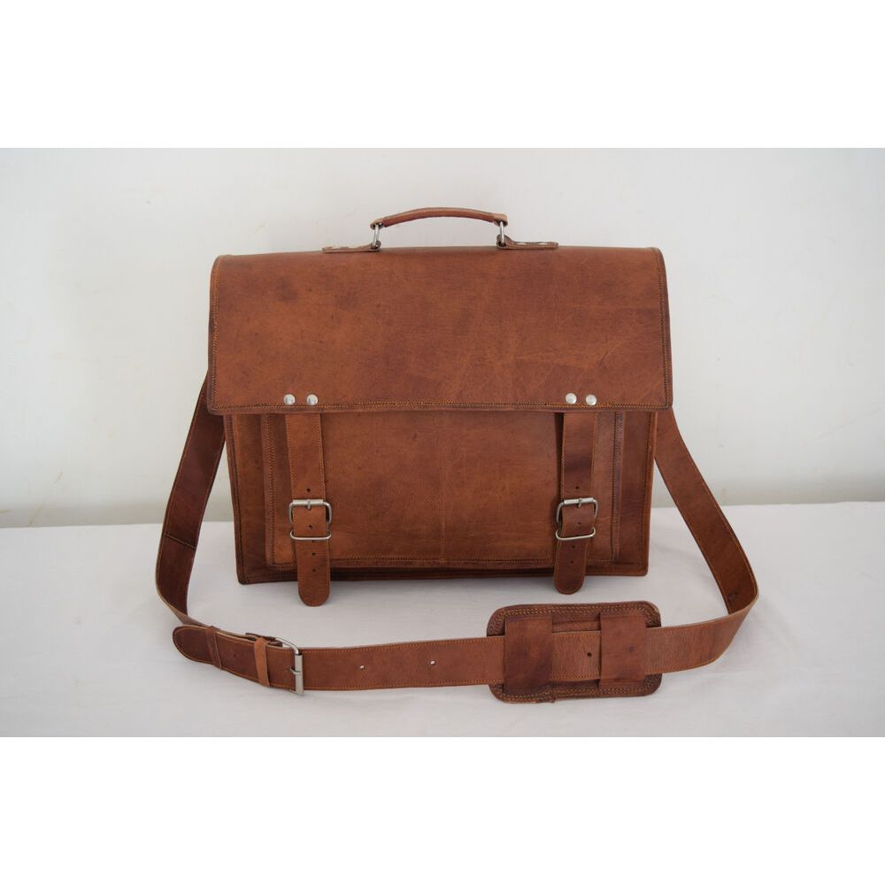 16 v kožené brašně Messenger Bag Aktovka na notebook Kancelářské školní tašky přes rameno