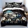 Wolves, dreamcatcher, moon, feathers. Bedding sets Duvet cover sets Duvet covers Pillowcases(1 * Duvet Cover 2 * Pillowcases without duvet insert)