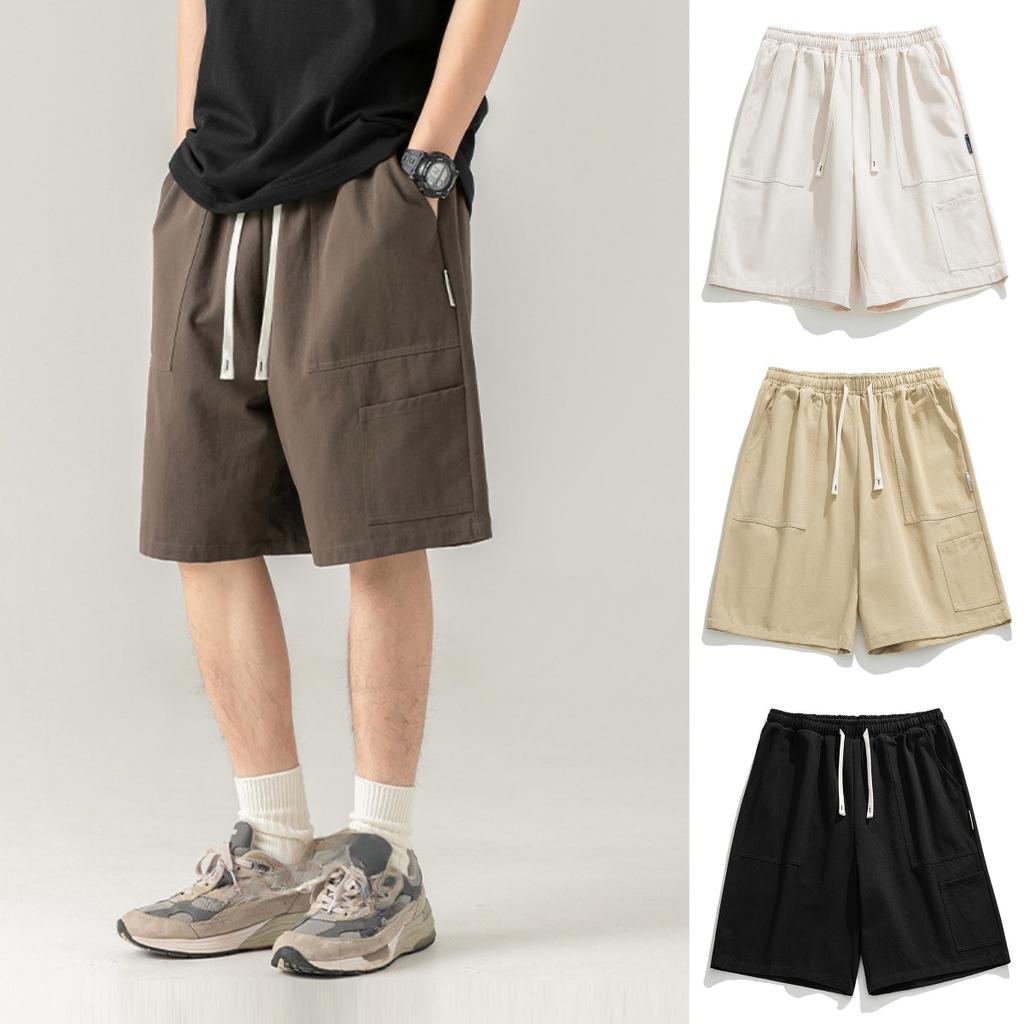 Tooling Shorts Man's Summer Japanese Thin Sports Casual Pants Man's Big Pocket Loose Five-point Pants