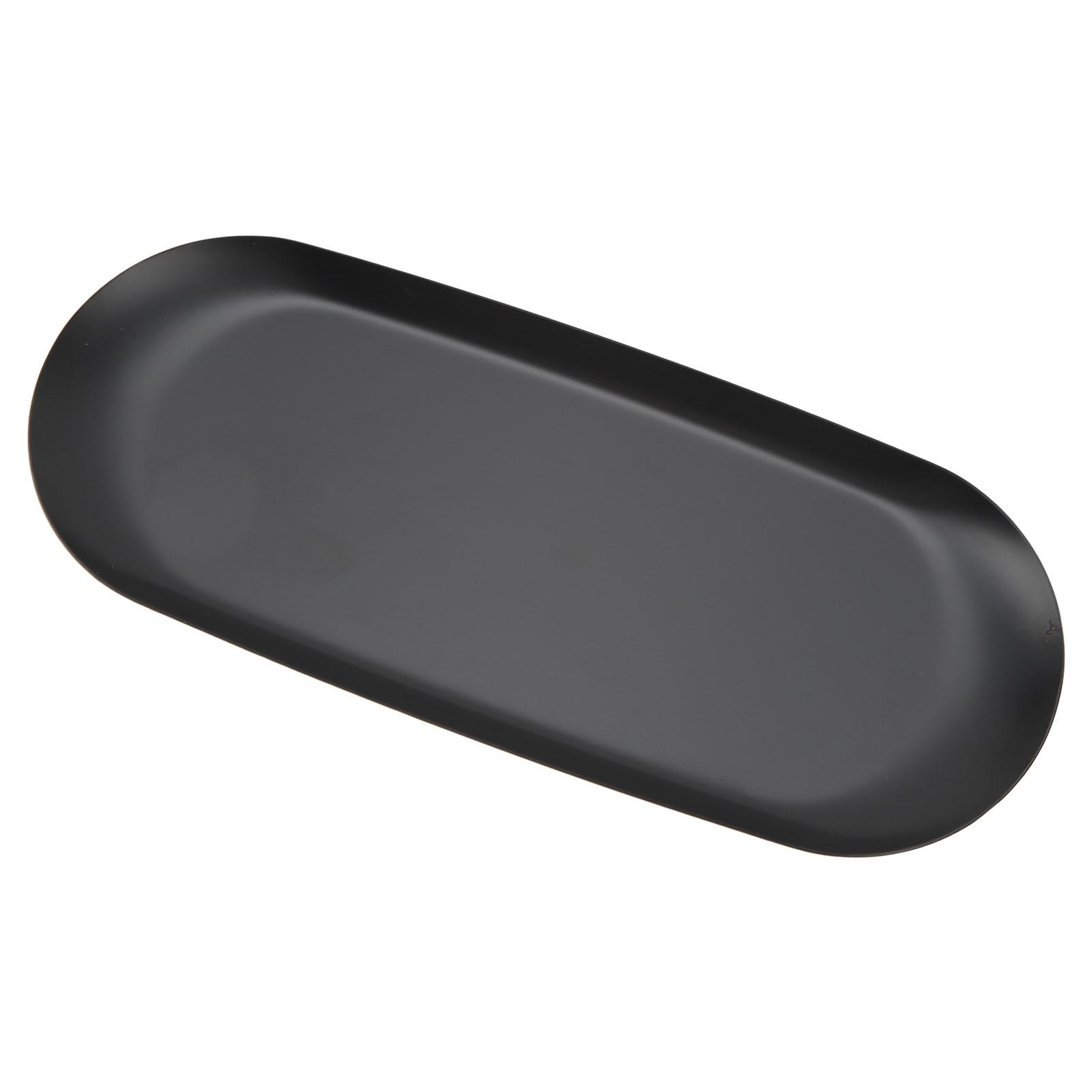 2 pièces Plateau à Outils pour Bougie Parfumée Plateau de Rangement Métallique pour Bureau pour Bougie Allumettes Briquet Noir