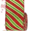 New 5 Yards Christmas Gift Bow Ribbon Lightweight DIY Red Trim Wired Ribbon Wedding Party Xmas Ornaments Fabric Swirl Ribbon