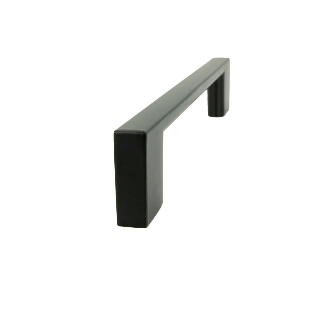 Furniture handle black 128 mm metal