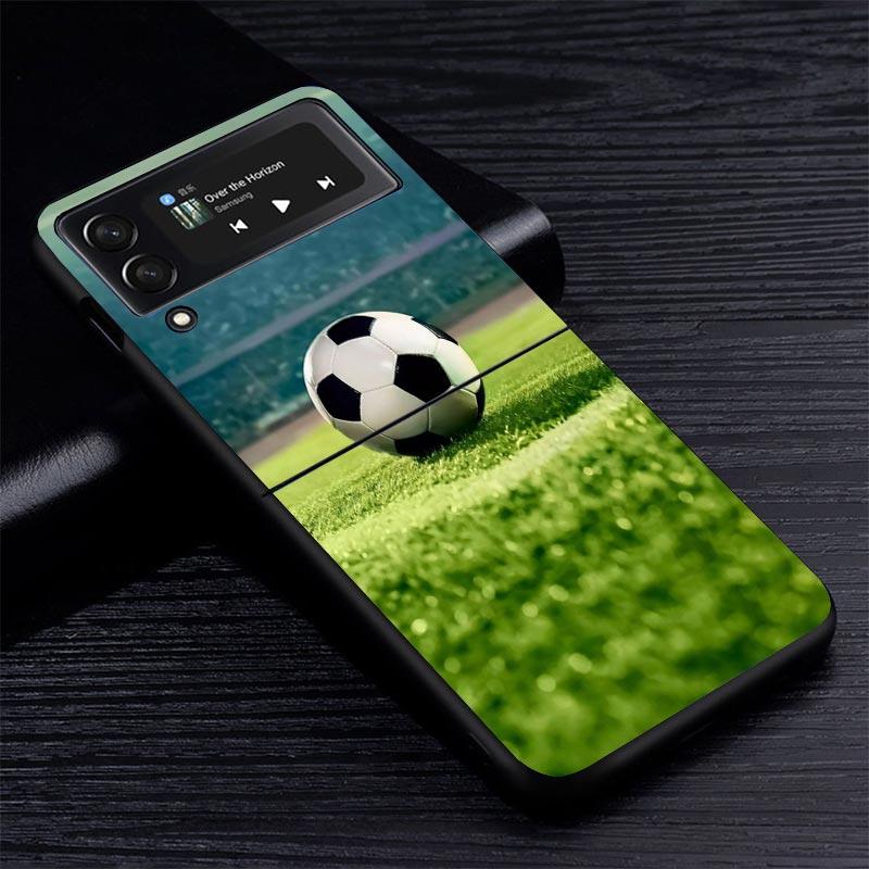 

Football Soccer Ball Design Z Flip 7 Phnoe Case For Samsung Z Flip 6 5 4 3 5G Galaxy ZFlip7 ZFlip4 ZFlip5 ZFlip6 ZFlip3 Phone Co Samsung Z Flip 5