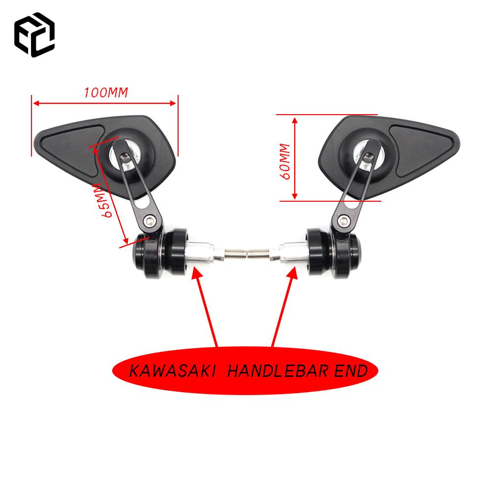 Kaufe Motorcycle Black CNC Aluminium Handlebar Bar end Mirror M8 8MM